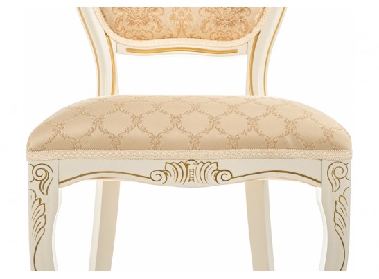 Деревянный стул Лауро патина золото / бежевый тесьма 11 в Набережных Челнах