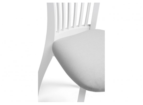 Деревянный стул Лидиос серый велюр / белый в Набережных Челнах