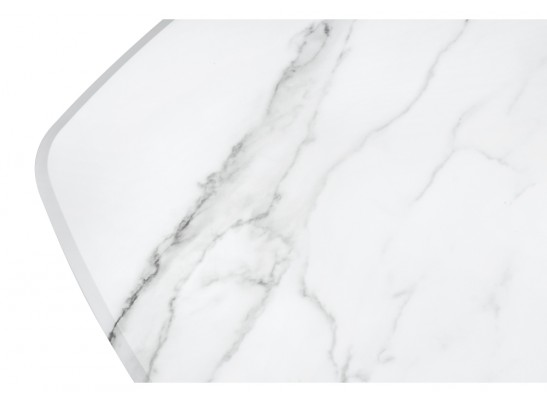 Комплект столиков Лойс 80х80х46(60х60х38) мрамор белый / дуб вотан в Набережных Челнах