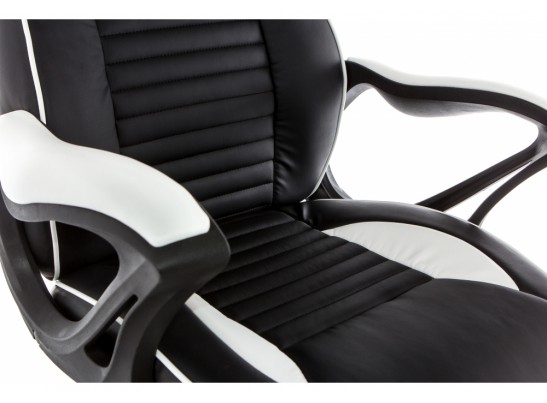 Компьютерное кресло Leon черное / белое в Набережных Челнах