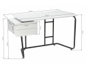 Компьютерный стол Desk 131х58х76 white / black в Набережных Челнах