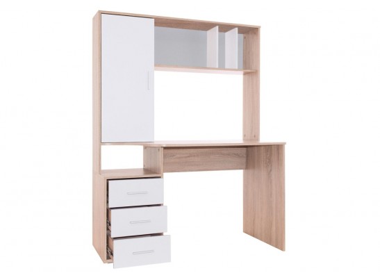 Компьютерный стол КСТ-16 120х60х160 левый дуб сонома / белый в Набережных Челнах