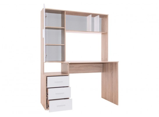 Компьютерный стол КСТ-16 120х60х160 левый дуб сонома / белый в Набережных Челнах