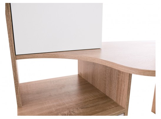 Компьютерный стол КСТ-16 120х60х160 левый дуб сонома / белый в Набережных Челнах