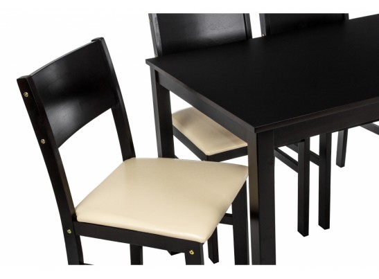 Обеденная группа Kabur (стол и 4 стула) cappuccino / cream в Набережных Челнах