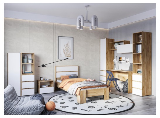 Письменный стол Элла ПС 01 дуб крафт золото в Набережных Челнах