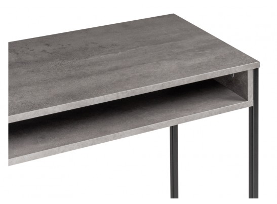 Письменный стол Лео Лофт 85х39х75 бетон / матовый черный в Набережных Челнах