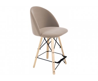 Полубарный стул SHT-ST35 / S80-1 латте / прозрачный лак / черный