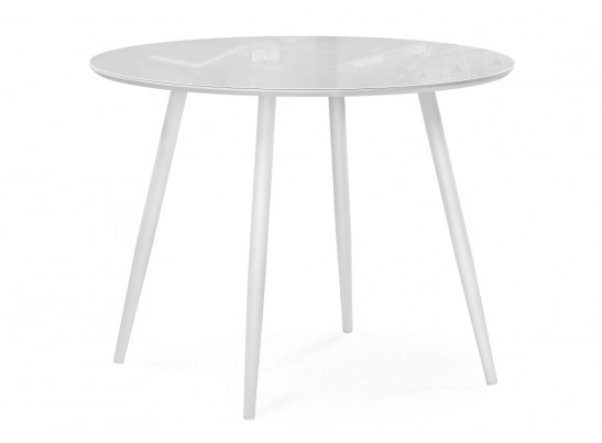 Стеклянный стол Абилин 100х76 ультра белое стекло / белый / белый матовый в Набережных Челнах