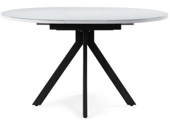 Стеклянный стол Бетина белый / черный каркас в Набережных Челнах