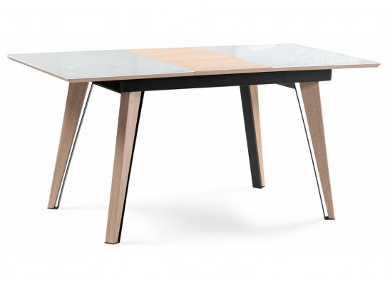 Стеклянный стол Джофри белый / венге светлый в Набережных Челнах