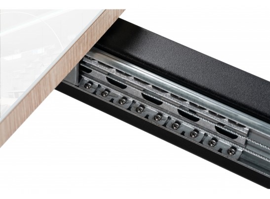 Стеклянный стол Джофри белый / венге светлый в Набережных Челнах