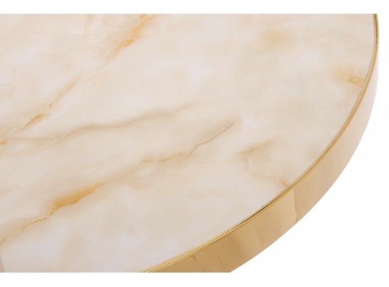 Деревянный стол Dorian 70x75 бежевый / золотой в Набережных Челнах