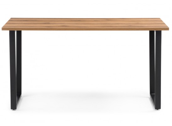 Стол Лота Лофт 140 25 мм дуб делано темный / черный матовый в Набережных Челнах