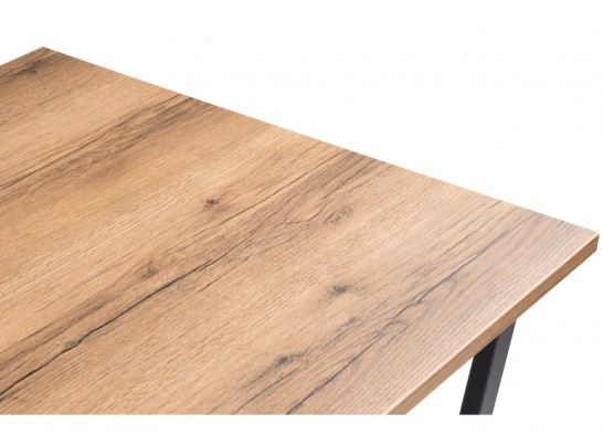 Стол Лота Лофт 140 25 мм дуб делано темный / черный матовый в Набережных Челнах