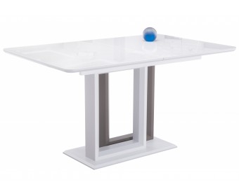 Стол на тумбе Санса 140 белый / шагрень белая