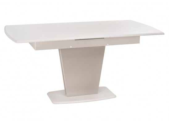 Стол на тумбе Валмиера мускат структурный / массив латте в Набережных Челнах