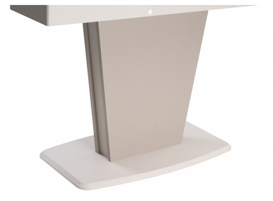 Стол на тумбе Валмиера мускат структурный / массив латте в Набережных Челнах