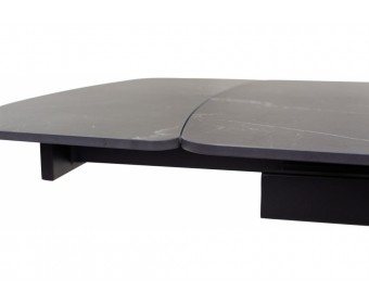 Стол Rivoli matt black marble sintered stone / black
