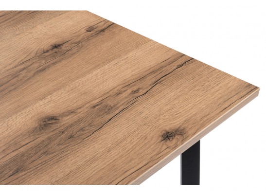 Стол Тринити Лофт 120 черный матовый / дуб делано темный в Набережных Челнах