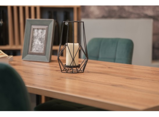 Стол Тринити Лофт 120 черный матовый / дуб делано темный в Набережных Челнах