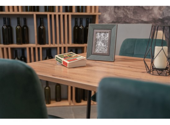 Стол Тринити Лофт 120 черный матовый / дуб делано темный в Набережных Челнах