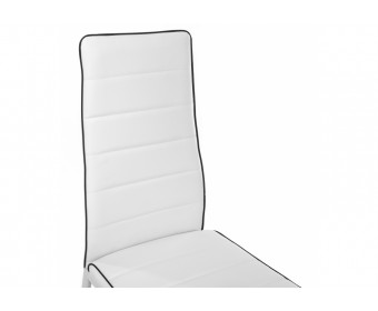 Стул DC2-001 белый с черной окантовкой