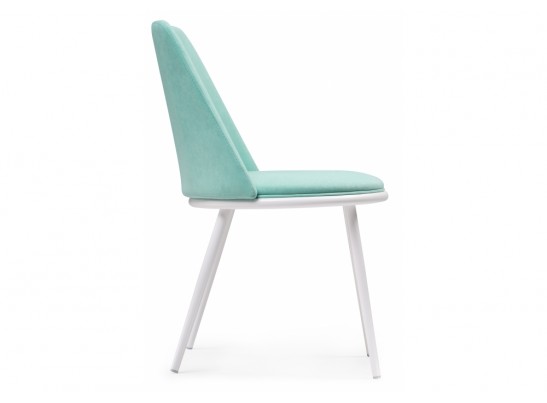 Стул на металлокаркасе Алдис катания лагун / белый матовый в Набережных Челнах