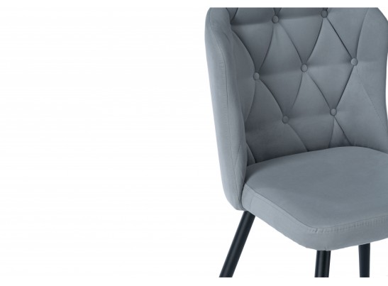 Стул на металлокаркасе Алиссум светло-серый / черный в Набережных Челнах