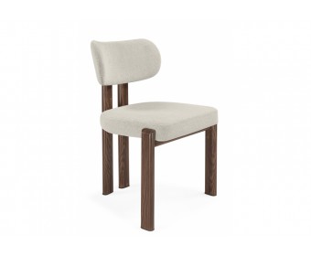 Стул на металлокаркасе Bandi бежевый / орех