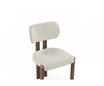 Стул на металлокаркасе Bandi бежевый / орех