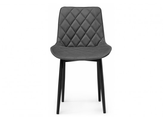 Стул на металлокаркасе Баодин велюр темно-серый / черный в Набережных Челнах