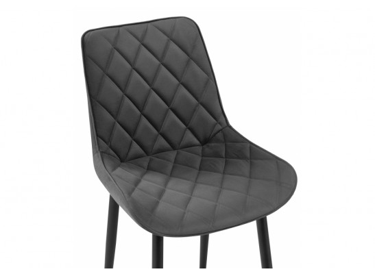 Стул на металлокаркасе Баодин велюр темно-серый / черный в Набережных Челнах