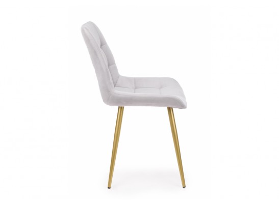 Стул на металлокаркасе Челси 360 К светло-серый (zd 960) / золотой в Набережных Челнах