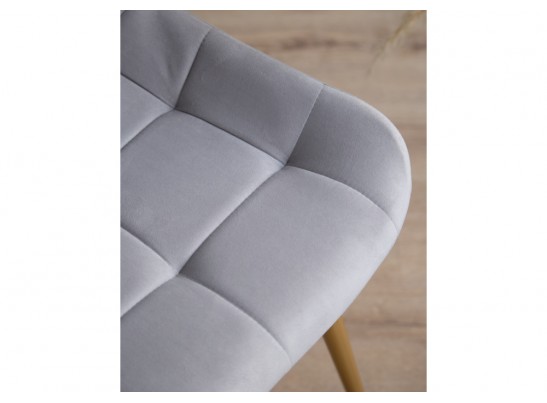 Стул на металлокаркасе Челси 360 К светло-серый (zd 960) / золотой в Набережных Челнах