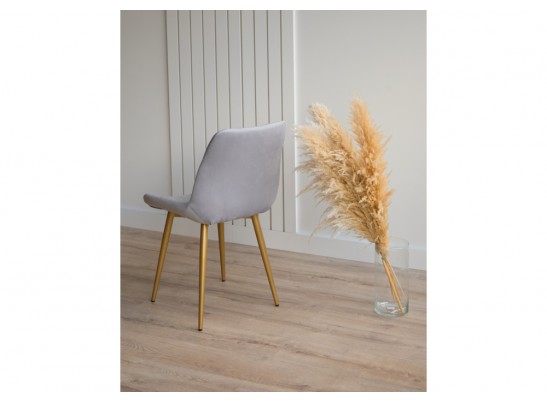 Стул на металлокаркасе Челси 360 К светло-серый (zd 960) / золотой в Набережных Челнах