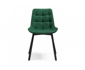 Стул на металлокаркасе Челси черный / зеленый