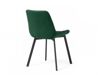 Стул на металлокаркасе Челси черный / зеленый