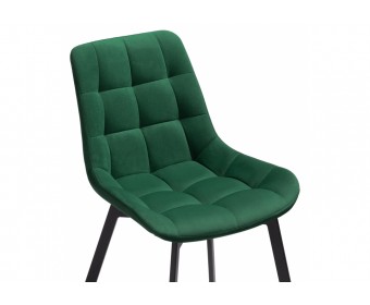 Стул на металлокаркасе Челси черный / зеленый