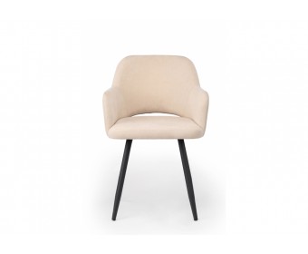 Стул на металлокаркасе Эолин 360 бежевый (glory 03) / черный