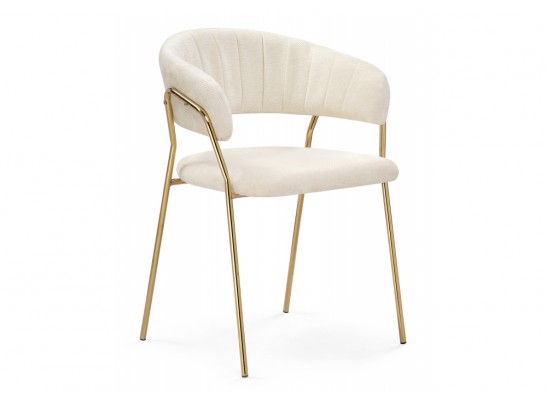 Стул на металлокаркасе Kamelia 1 white fabric / gold в Набережных Челнах