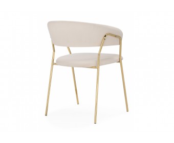 Стул на металлокаркасе Kamelia бежевый / золотой
