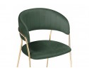 Стул на металлокаркасе Kamelia dark green / gold в Набережных Челнах