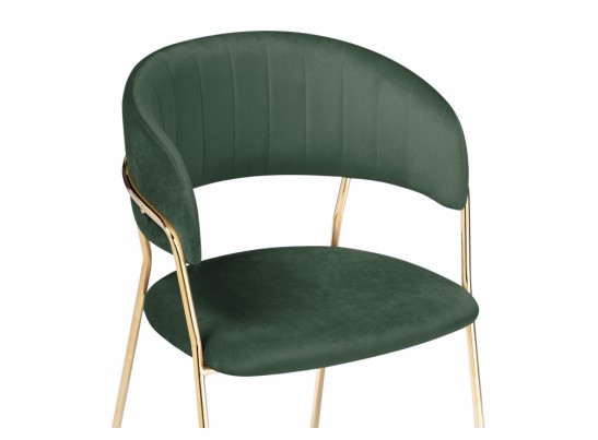 Стул на металлокаркасе Kamelia dark green / gold в Набережных Челнах