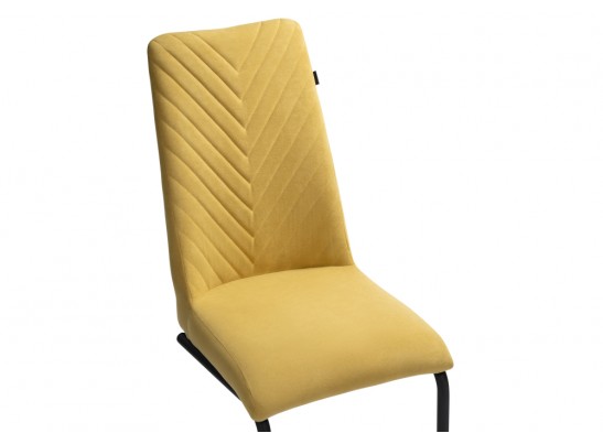 Стул на металлокаркасе Лулла горчичный / черный каркас в Набережных Челнах