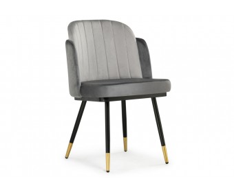 Стул на металлокаркасе Penelopa dark gray / light gray / black / gold