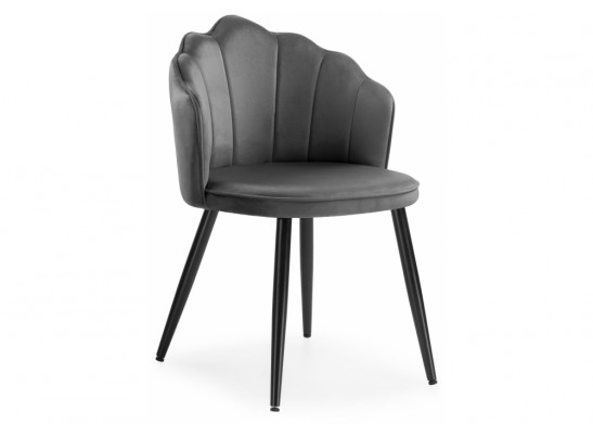 Стул на металлокаркасе Shell dark gray / black в Набережных Челнах