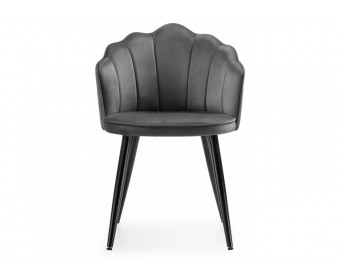 Стул на металлокаркасе Shell dark gray / black