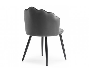 Стул на металлокаркасе Shell dark gray / black