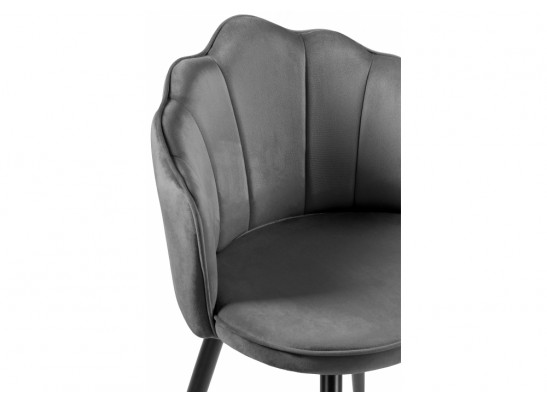 Стул на металлокаркасе Shell dark gray / black в Набережных Челнах